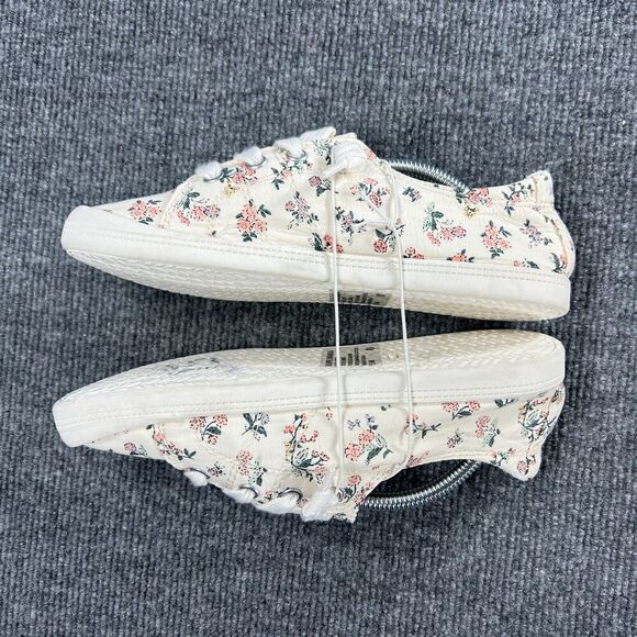 Jellypop Womens Sneakers Size 5.5 Off White Floral Canvas Slip On Shoes Comfort - Picture 7 of 10